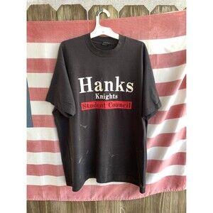 1980s True Vintage Hanks Knights Student Council single stitch, made in USA XL